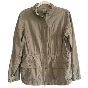 Duluth Trading Co Utility Work Chore Jacket Full Zip Tan Duck Cotton S